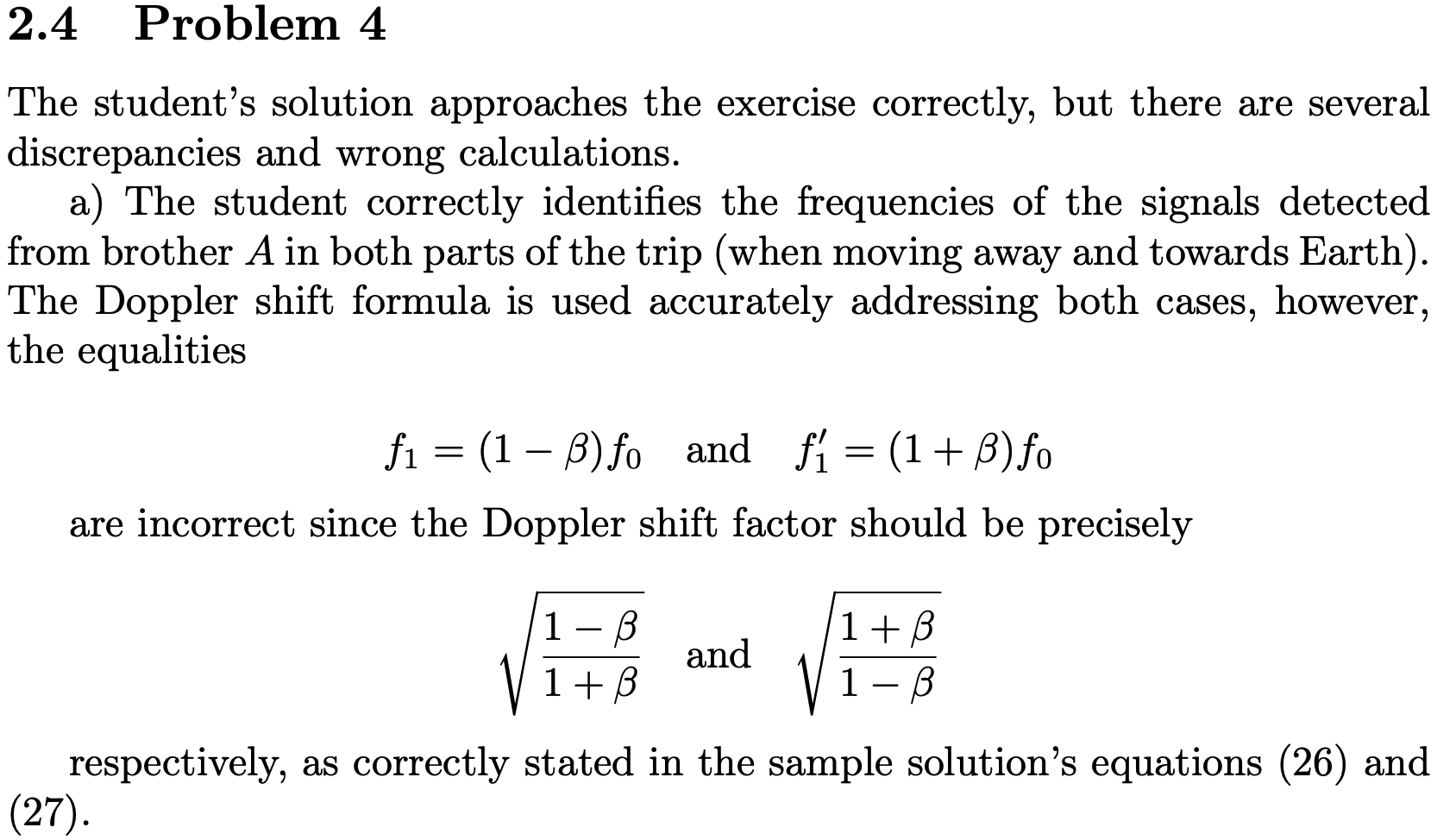 AI-generated feedback on the student solution.
